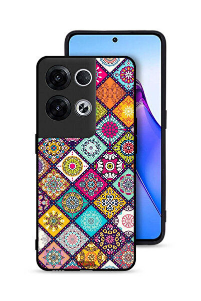 Tolwak غطاء حماية لهاتف Oppo Reno8 Pro Plus 5G بنمط مربعات ماندالا