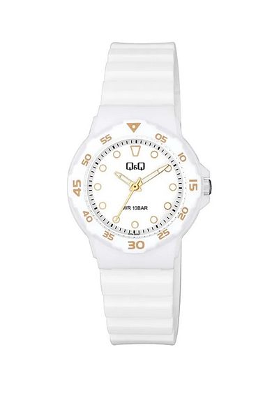 Q&Q V07A-002Vy Original 2 Years Warranty Waterproof White Color Children's Watch