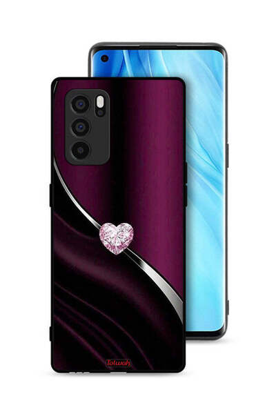 Tolwak غطاء حماية لهاتف Oppo Reno6 Pro 5G بتصميم قلب ماسي