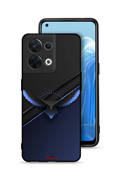 Tolwak غطاء حماية لهاتف Oppo Reno8 5G بتصميم نسر فني تجريدي رقمي