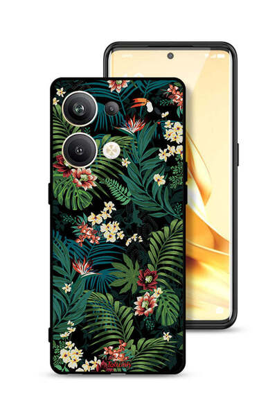 Tolwak غطاء حماية لهاتف Oppo Reno9 Pro Plus 5G بنقشة أوراق استوائية