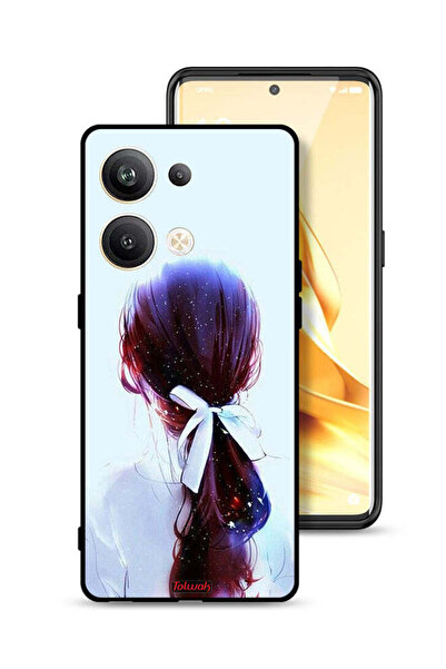 Tolwak غطاء حماية Oppo Reno9 Pro Plus 5G مع ربطة شعر وربطة شعر وفن فتاة