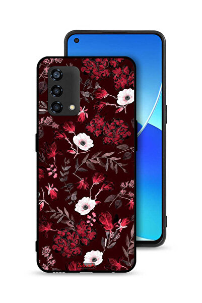 Tolwak غطاء حماية لهاتف Oppo Reno6 Lite بنقشة زهور صغيرة وأوراق استوائية