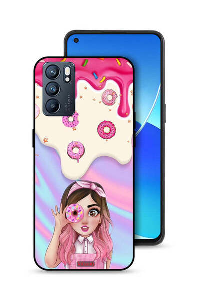 Tolwak غطاء حماية لهاتف Oppo Reno6 5G يحمل صورة دونات