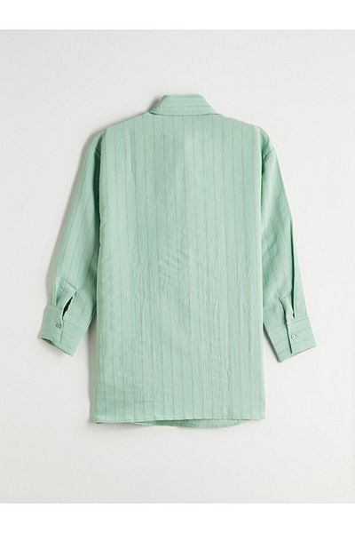 LC Waikiki New Season Textured Oversize Women's Shirt Tunic - S5Mq26Z8