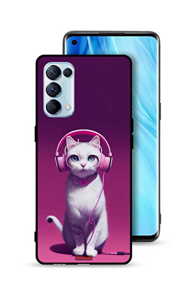 Tolwak غطاء حماية لهاتف Oppo Reno5 Pro 5G بتصميم قطة لطيفة