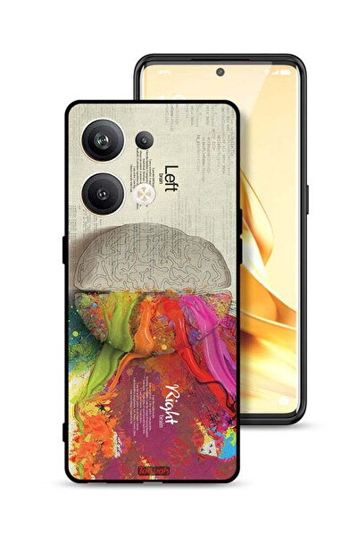 Tolwak غطاء حماية لهاتف Oppo Reno9 Pro Plus 5G بتصميم تجريدي لعلم الدماغ