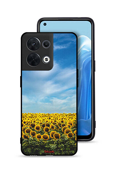 Tolwak غطاء حماية لهاتف Oppo Reno8 5G بطبعة عباد الشمس تحت السماء