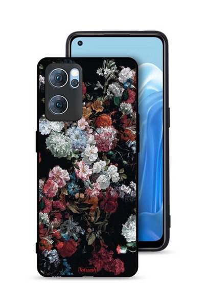 Tolwak غطاء حماية لهاتف Oppo Reno7 5G بنقشة الورود العتيقة