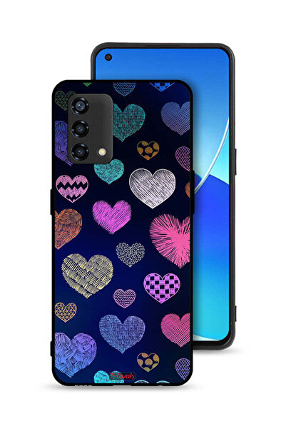 Tolwak غطاء حماية لهاتف Oppo Reno6 Lite بنقشة قلوب داجا