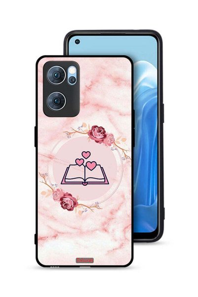 Tolwak غطاء حماية لهاتف Oppo Reno7 5G بتصميم ثلاثة قلوب على كتاب
