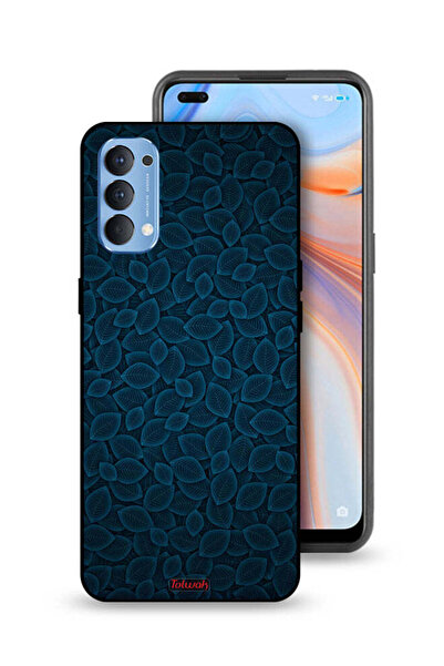 Tolwak غطاء حماية لهاتف Oppo Reno4 4G بنقشة أوراق فنية رقمية