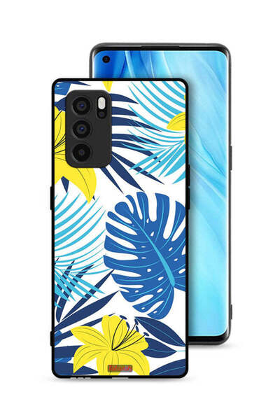 Tolwak غطاء حماية لهاتف Oppo Reno6 Pro 5G برسومات ريش وزهور