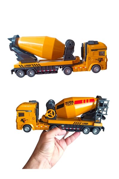 PopŞeker لعبة خلاط الخرسانة بعلبة معدنية - 26 سم