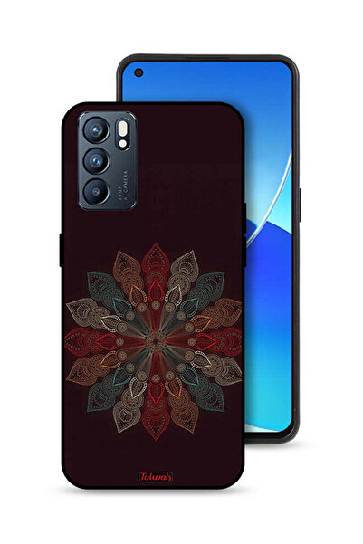 Tolwak غطاء حماية لهاتف Oppo Reno6 5G بتصميم زهرة ماندالا