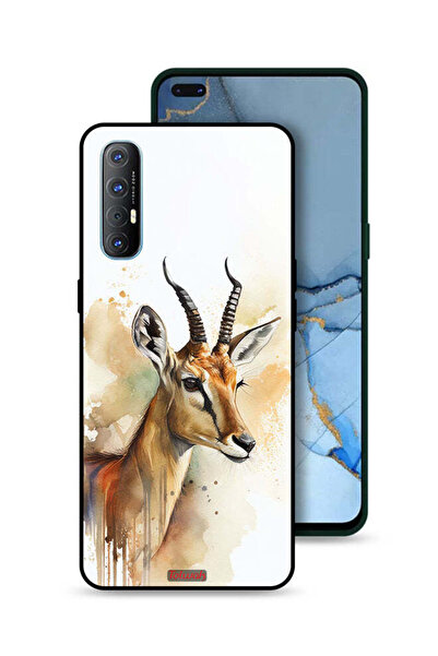 Tolwak غطاء حماية لهاتف Oppo Reno3 Pro 4G بطبعة غزال تجريدي