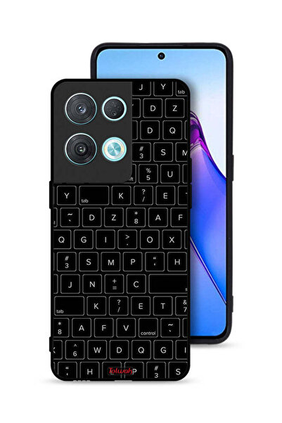 Tolwak غطاء حماية لهاتف Oppo Reno8 Pro 5G بنمط مفاتيح لوحة المفاتيح العشوائية