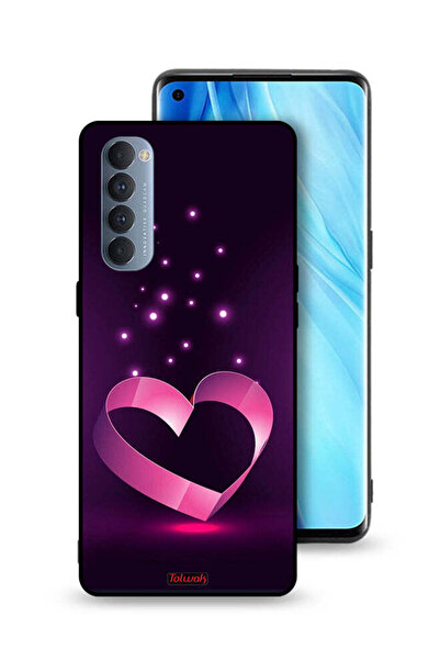 Tolwak غطاء حماية لهاتف Oppo Reno4 Pro 4G برسومات قلب