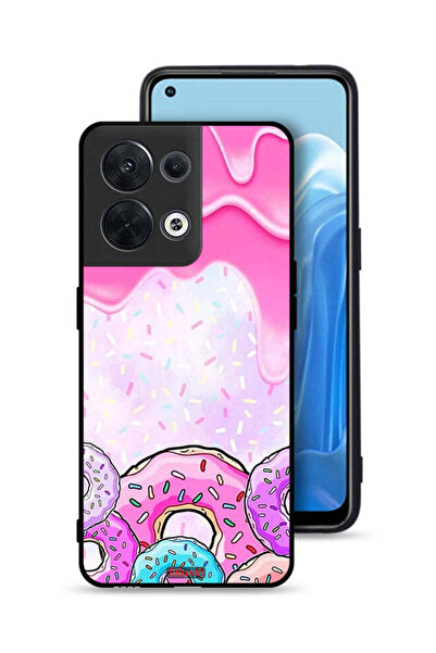 Tolwak Oppo Reno8 5G Protective Case Cover Donut Colors