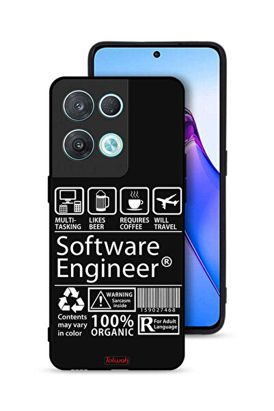 Tolwak غطاء حماية لهاتف Oppo Reno8 Pro 5G، ملصق مهندس برمجيات