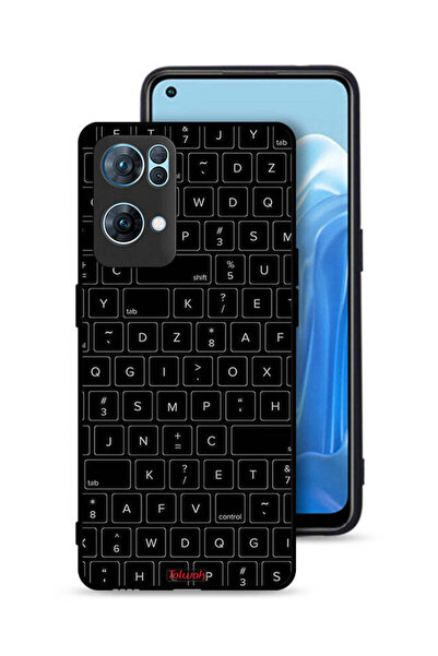 Tolwak غطاء حماية لهاتف Oppo Reno7 Pro 5G بنمط مفاتيح لوحة المفاتيح العشوائية