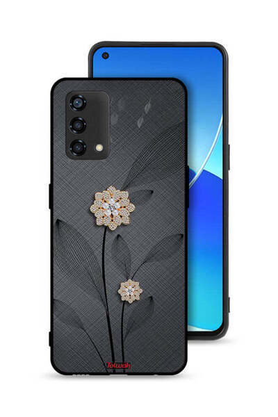 Tolwak غطاء حماية Oppo Reno6 Lite بتصميم زهور ماسية
