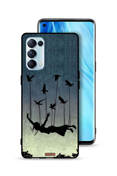 Tolwak غطاء حماية لهاتف Oppo Reno5 Pro 5G، طيور تحمل فتاة ساقطة