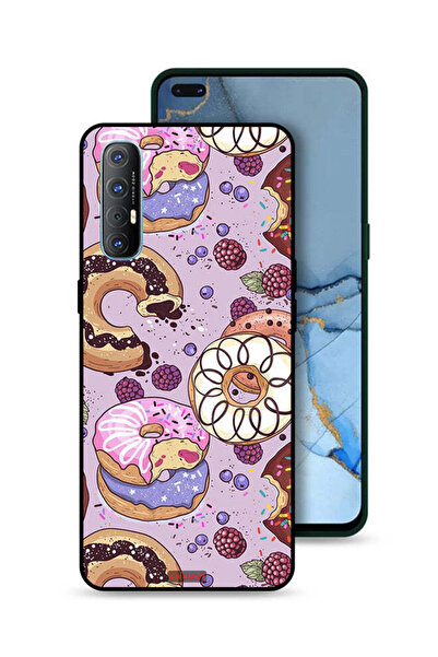 Tolwak غطاء حماية لهاتف Oppo Reno3 Pro 4G برسومات دونات فنية