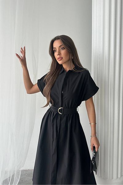 Neşeli Butik Women's Poplin Fabric Shirt Dress Nbg094