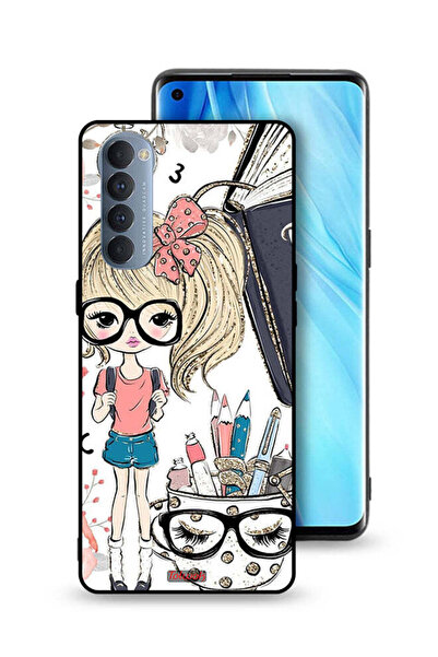 Tolwak Oppo Reno4 Pro 4G Protective Case Cover Unicorn Girl Art