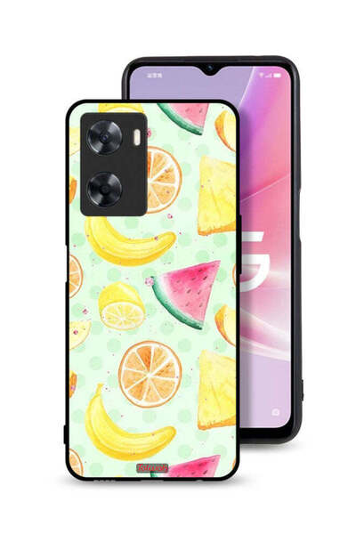 Tolwak غطاء حماية لهاتف Oppo A77s برسومات فنية بألوان مائية وفواكه