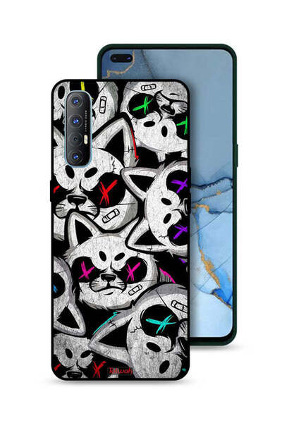 Tolwak غطاء حماية لهاتف Oppo Reno3 Pro 4G بنقشة قطط مارشميلو