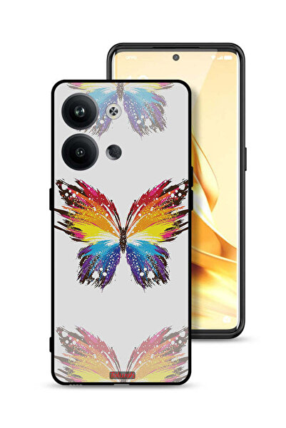 Tolwak غطاء حماية لهاتف Oppo Reno9 Pro 5G بخلفية بسيطة وفن رقمي وبساطة الفراشة