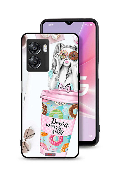 Tolwak غطاء حماية لهاتف Oppo A57 5G - فتاة دونات ووري