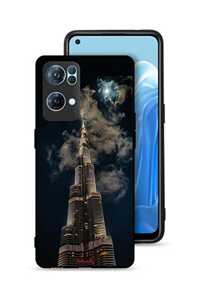 Tolwak Oppo Reno7 Pro 5G Protective Case Cover Burj Khalifa In Night