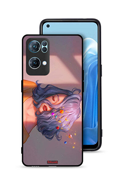 Tolwak غطاء حماية Oppo Reno7 Pro 5G بتصميم فتاة وفضاء