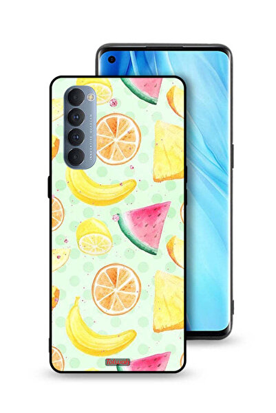Tolwak غطاء حماية لهاتف Oppo Reno4 Pro 4G برسومات فنية بألوان مائية وفواكه