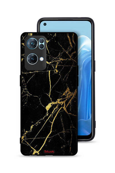 Tolwak غطاء حماية لهاتف Oppo Reno7 Pro 5G - رخام متصدع