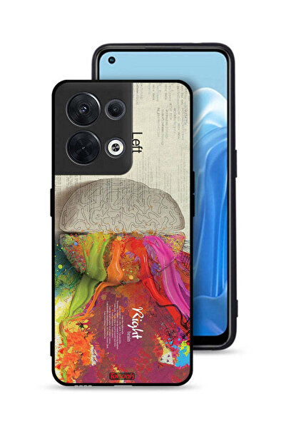 Tolwak غطاء حماية لهاتف Oppo Reno8 5G بتصميم تجريدي لعلم الدماغ