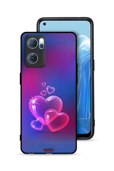 Tolwak غطاء حماية لهاتف Oppo Reno7 5G بتصميم قلوب مائية