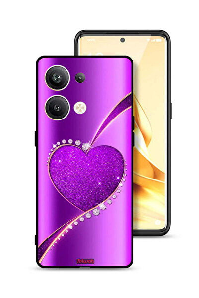 Tolwak غطاء حماية لهاتف Oppo Reno9 Pro Plus 5G بتصميم قلب لامع