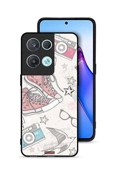 Tolwak جراب واقٍ لهاتف Oppo Reno8 Pro 5G مع حذاء من القماش وفن الكاميرا