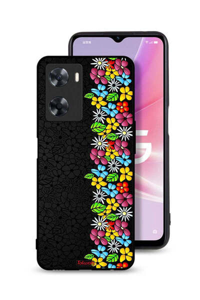 Tolwak Oppo A77s Protective Case Cover Flowers Line