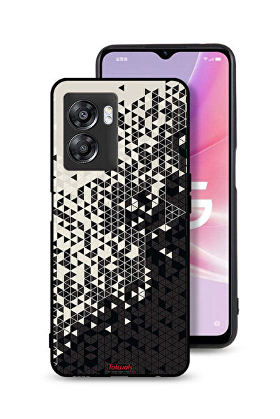 Tolwak غطاء حماية لهاتف OnePlus Nord N300 بنمط مثلث فني رقمي