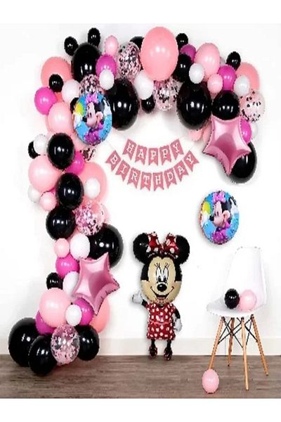 Baloane Vesele Balloon Arcade For Children Minnie Party 115 Pieces ARC160