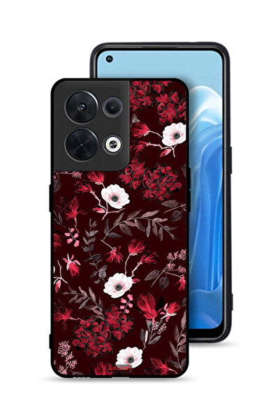 Tolwak غطاء حماية لهاتف Oppo Reno8 5G بنقشة زهور صغيرة وأوراق استوائية