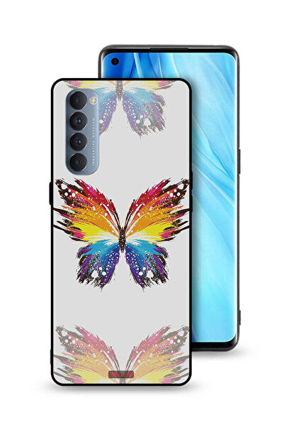 Tolwak غطاء حماية لهاتف Oppo Reno4 Pro 4G بخلفية بسيطة وفن رقمي وبساطة الفراشة