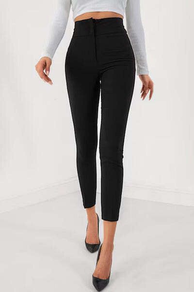 StreetWear Outlet Women's Pants, Elegant, Slim Fit, Cropped