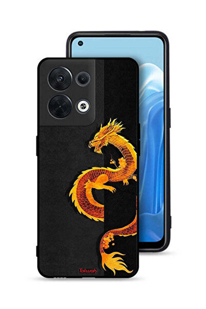 Tolwak Oppo Reno8 5G Protective Case Cover Dragon Art