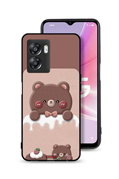 Tolwak غطاء حماية لهاتف Oppo A57 5G بطبعة دب الفراولة